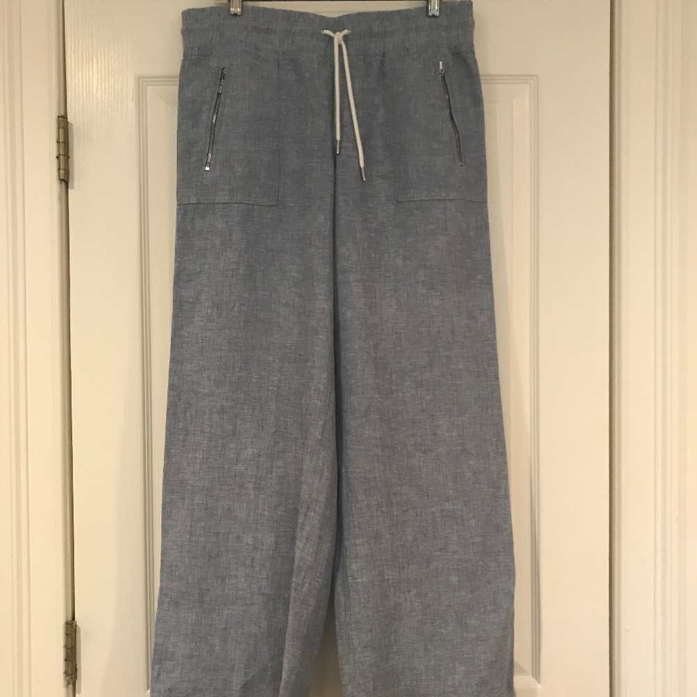 ATHLETA CABO LINEN WIDE LEG PANTS